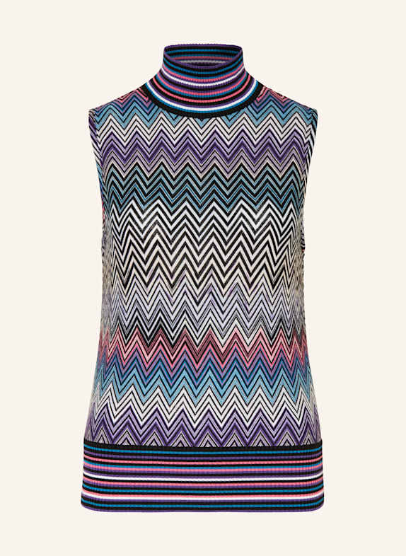 MISSONI Stricktop SCHWARZ/ TÜRKIS/ PINK