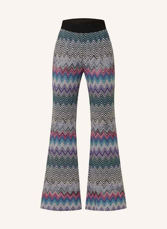 MISSONI Strickhose LILA/ TÜRKIS/ SCHWARZ