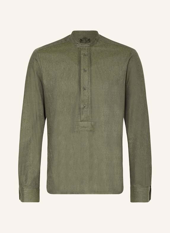 Hammerschmid Trachtenhemd Slim Fit mit Stehkragen OLIV