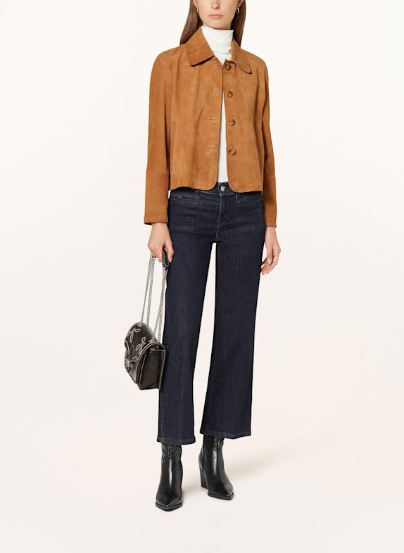 darling harbour Lederjacke COGNAC