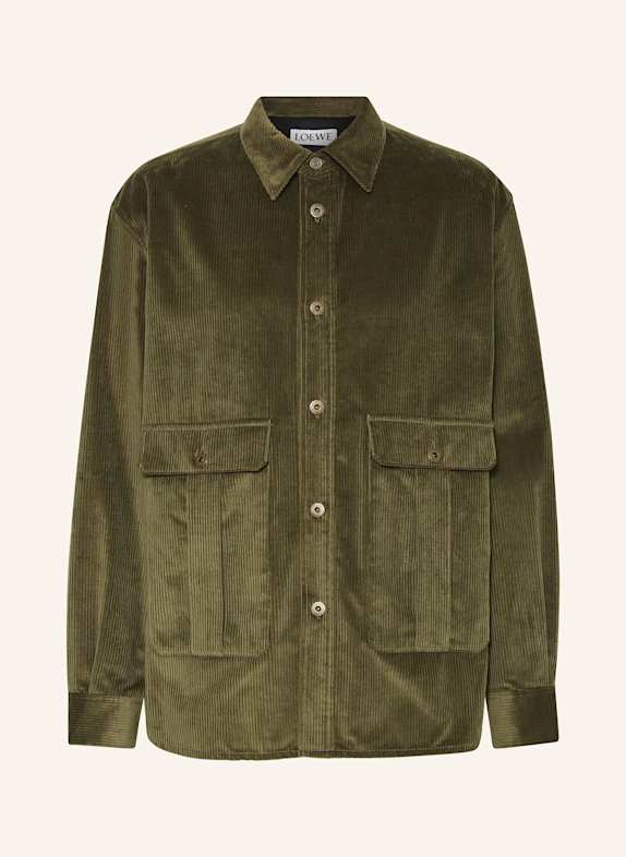 LOEWE Cord-Overshirt KHAKI