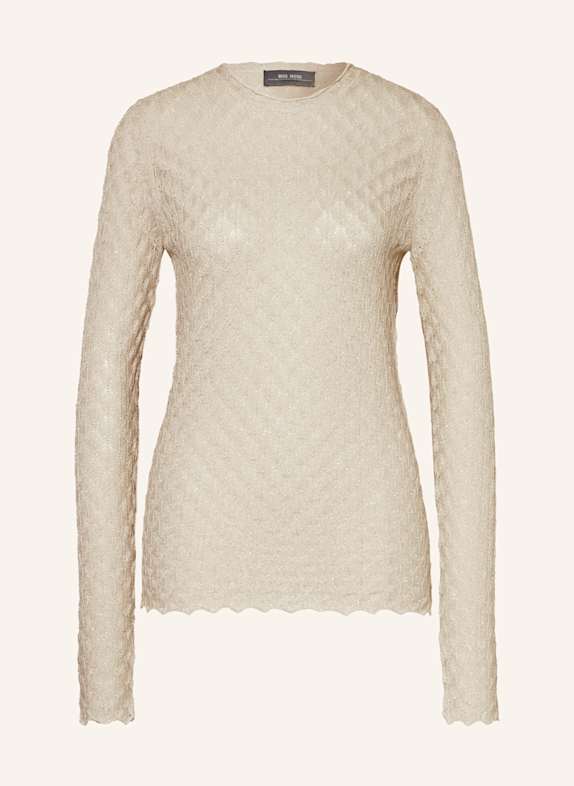 La Doublej artemis long shirt dress MMTHAZ RELENA mit Glitzergarn ECRU