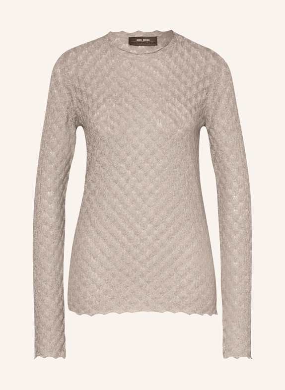 MOS MOSH Pullover MMTHAZ RELENA mit Glitzergarn HELLGRAU