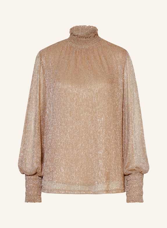 MOS MOSH Longsleeve MMXIMENA mit Glitzergarn BEIGE/ ROSÉGOLD/ SILBER