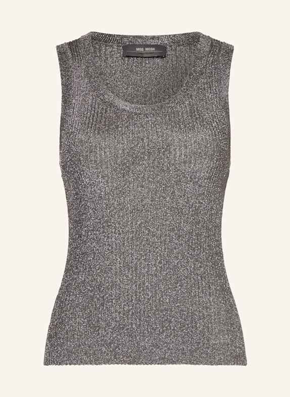 MOS MOSH Stricktop MMRELANA mit Glanzgarn GRAU