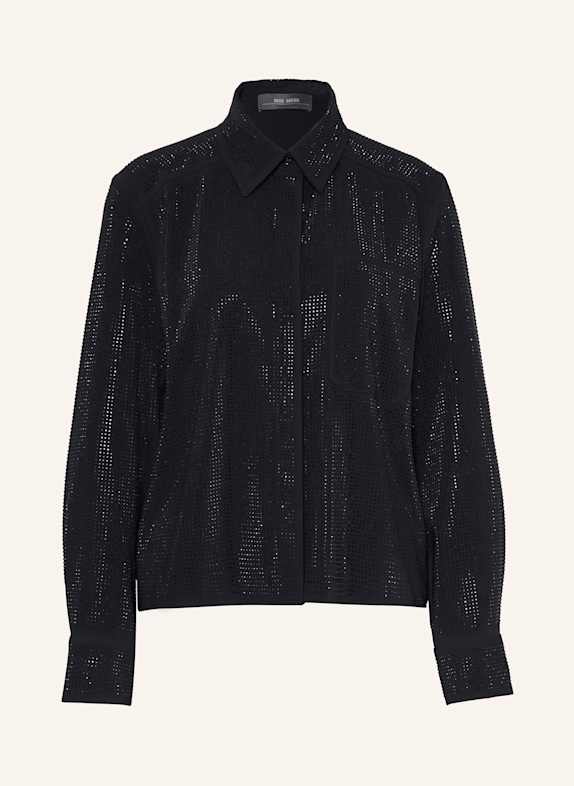 MOS MOSH Hemdbluse MMPENNIE mit Schmucksteinen SCHWARZ