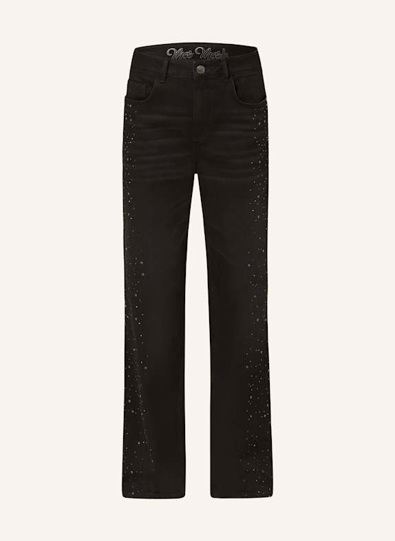 MOS MOSH Straight Jeans MMRELEE mit Schmucksteinen 861 DARK GREY