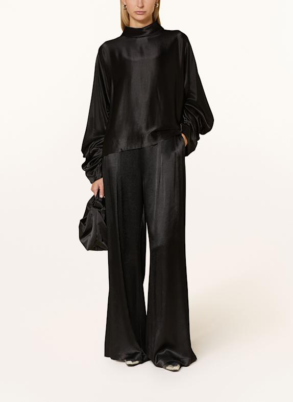Grace Chemisier en satin NOIR