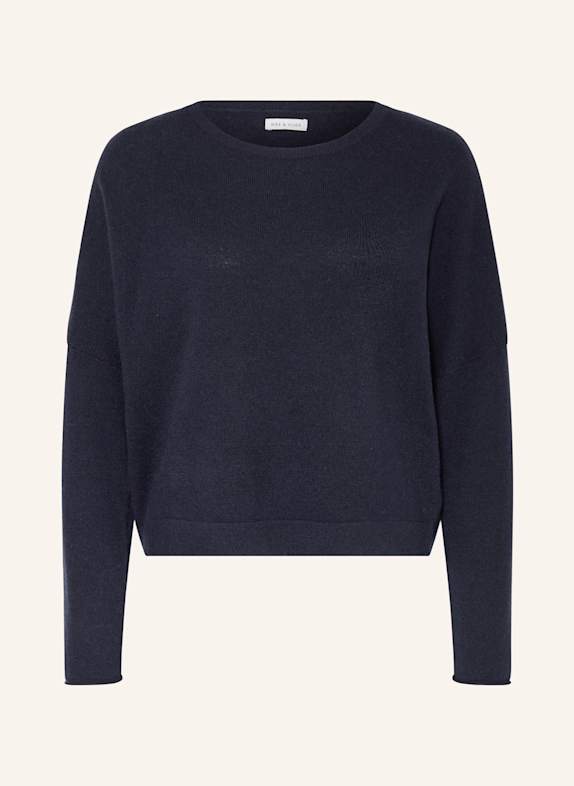 MRS & HUGS Cashmere-Pullover DUNKELBLAU