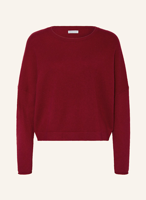 MRS & HUGS Cashmere-Pullover DUNKELROT