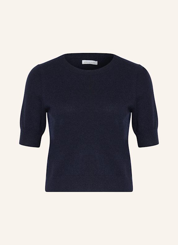 MRS & HUGS Strickshirt aus Cashmere DUNKELBLAU