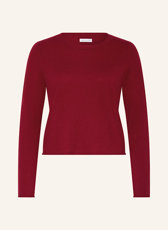 MRS & HUGS Cashmere-Pullover DUNKELROT