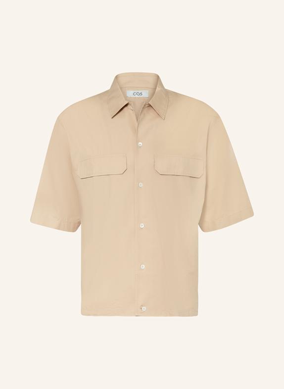 COS Kurzarm-Hemd Relaxed Fit BEIGE