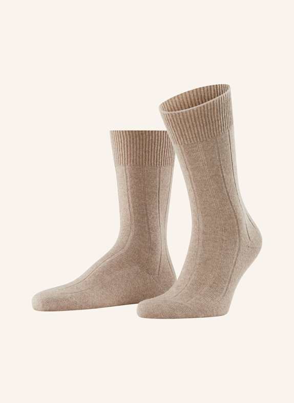 FALKE Strümpfe LHASA RIB mit Merinowolle 5410 NUTMEG MEL