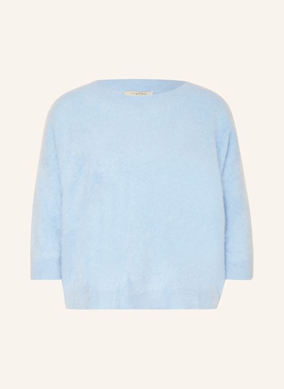 lilienfels Strickshirt aus Cashmere HELLBLAU