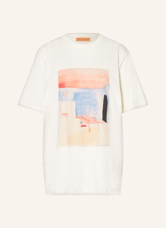 STINE GOYA T-shirt ECRU/ LIGHT BLUE/ LIGHT ORANGE