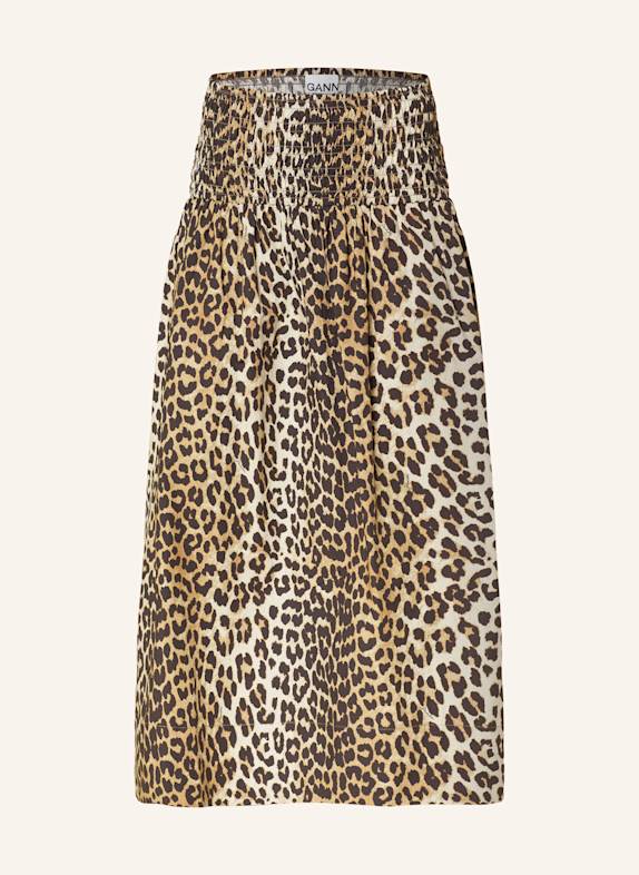 GANNI Skirt LIGHT BROWN/ BLACK/ BEIGE