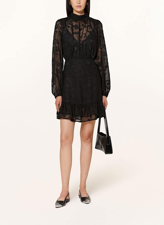 MRS & HUGS Cocktailkleid mit Volants SCHWARZ