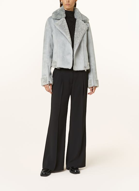 PATRIZIA PEPE 2-in-1-Jacke mit Kunstfell GRAU
