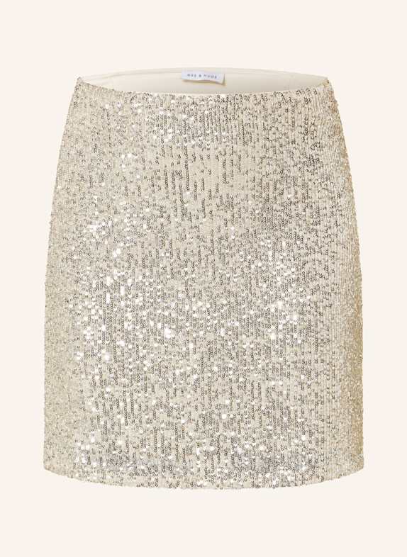 MRS & HUGS Skirt with sequins CREAM