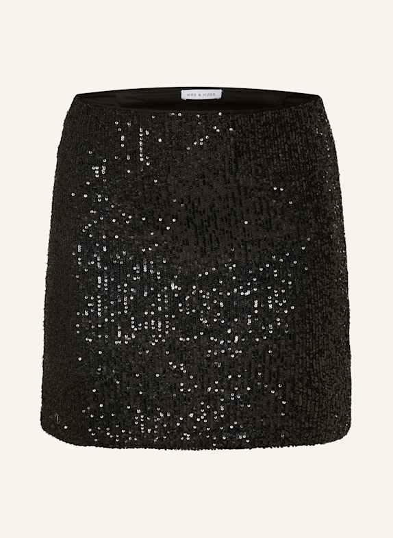 MRS & HUGS Skirt with sequins BLACK