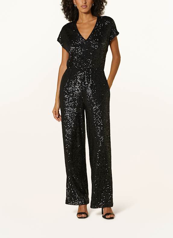 MRS 
HUGS Jumpsuit mit Pailletten SCHWARZ