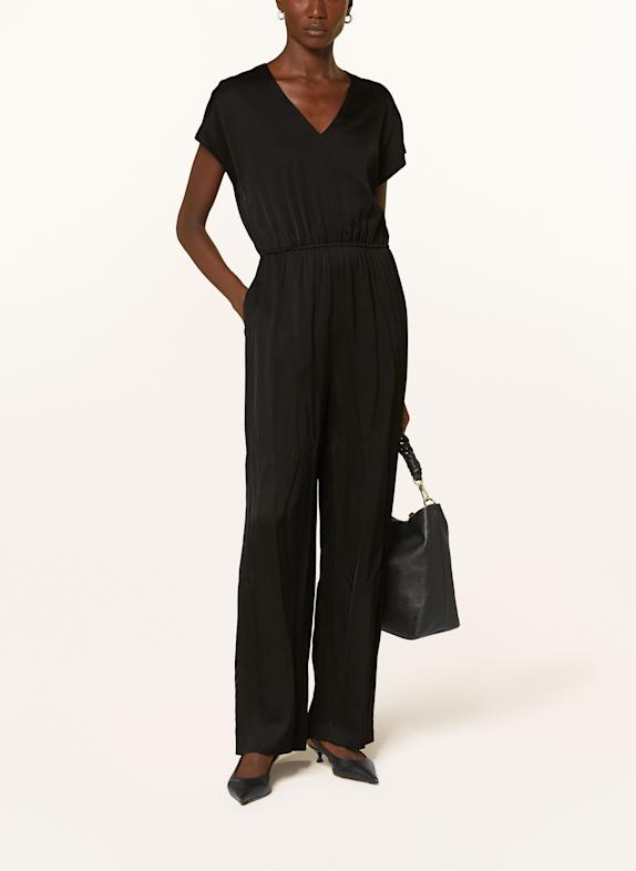 MRS 
HUGS Satin-Jumpsuit SCHWARZ
