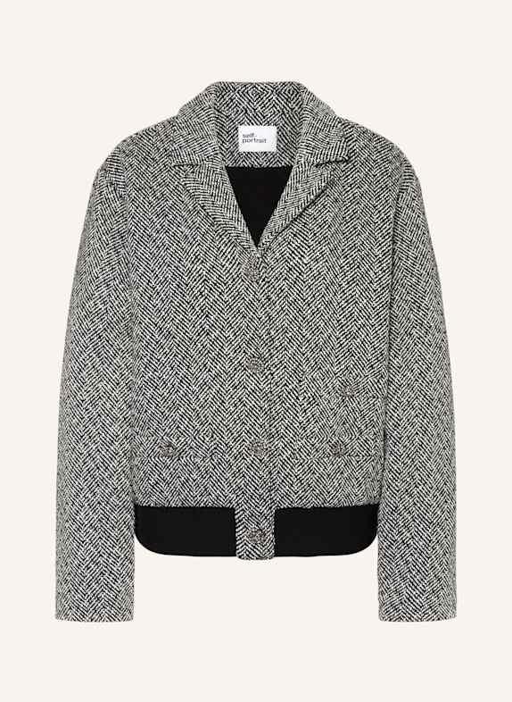 self-portrait Jacket BLACK/ WHITE