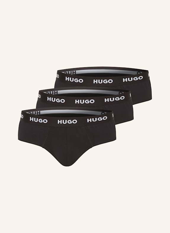 HUGO 3er-Pack Slips SCHWARZ