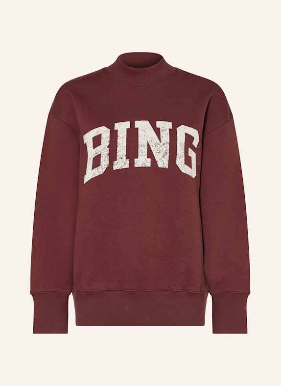 ANINE BING BRADIE sweatshirt DARK RED/ WHITE