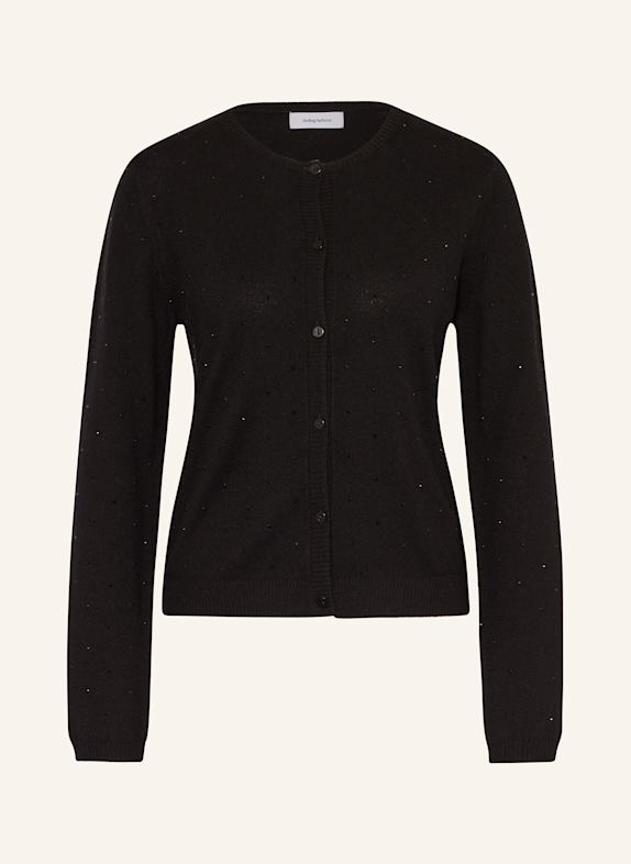darling harbour Strickjacke mit Schmucksteinen SCHWARZ