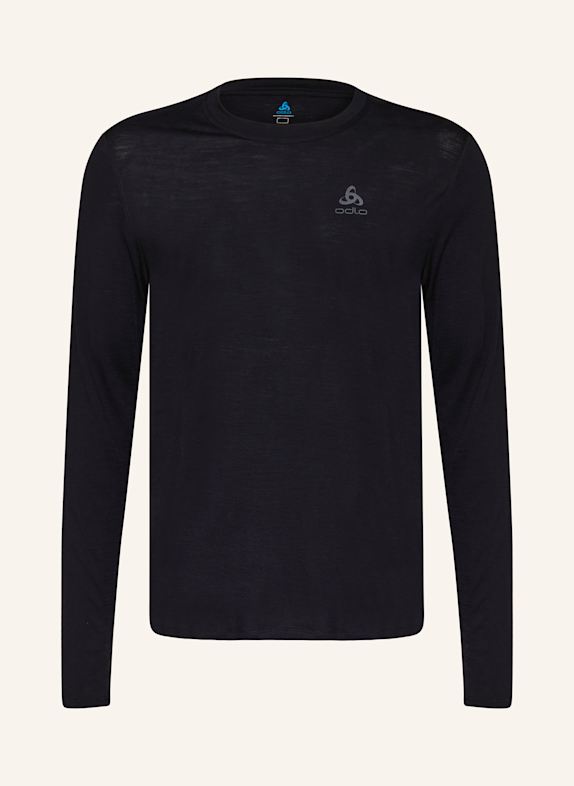 odlo Longsleeve MERINO 160 aus Merinowolle SCHWARZ