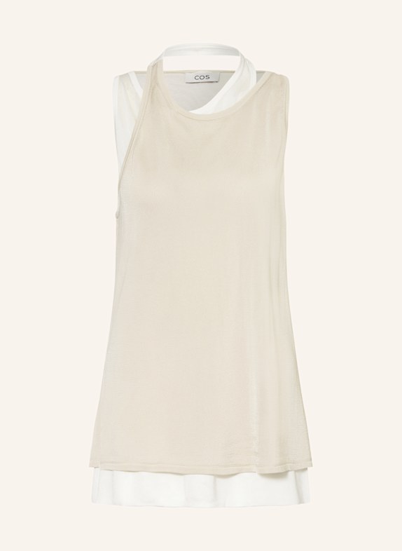 COS Knit top WHITE/ BEIGE