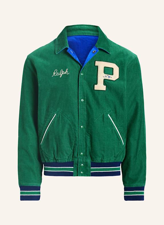 POLO RALPH LAUREN College-Jacke zum Wenden GRÜN/ BLAU