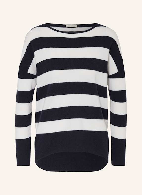 lilienfels Cashmere-Pullover DUNKELBLAU/ WEISS