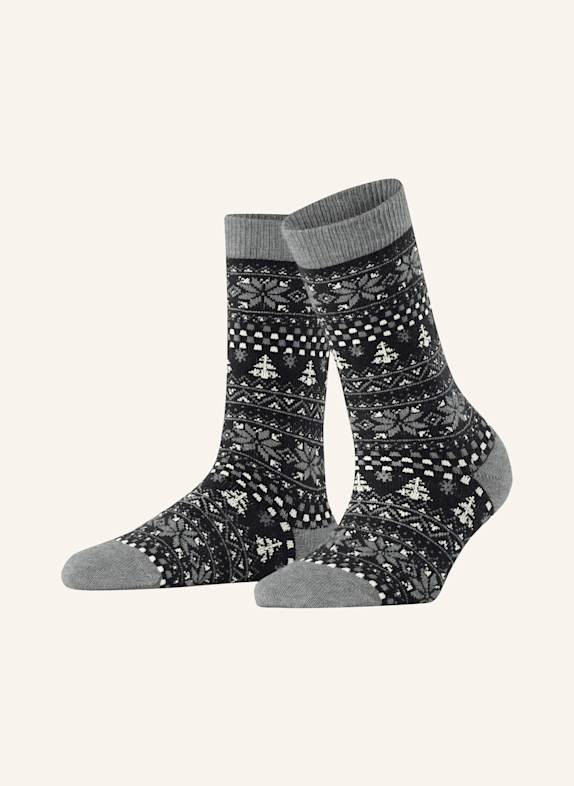 FALKE Knee-high socks AIRPORT 3390 LIGHT GREYMEL.