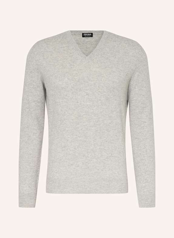 ZEGNA Cashmere-Pullover HELLGRAU