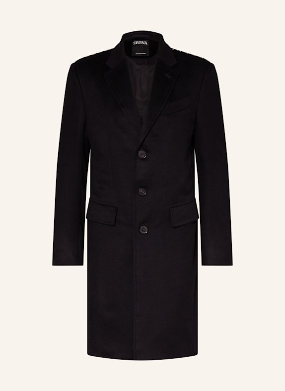ZEGNA Cashmere-Mantel OASI SCHWARZ