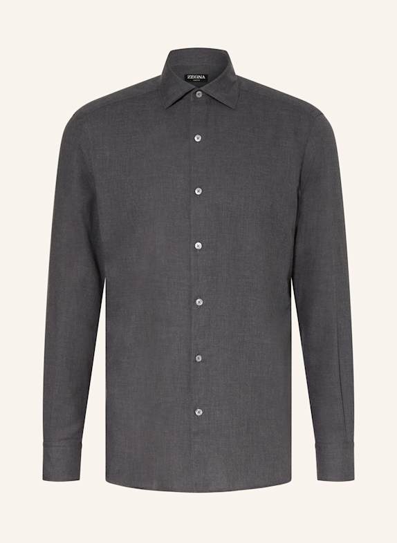 ZEGNA Hemd Regular Fit DUNKELGRAU