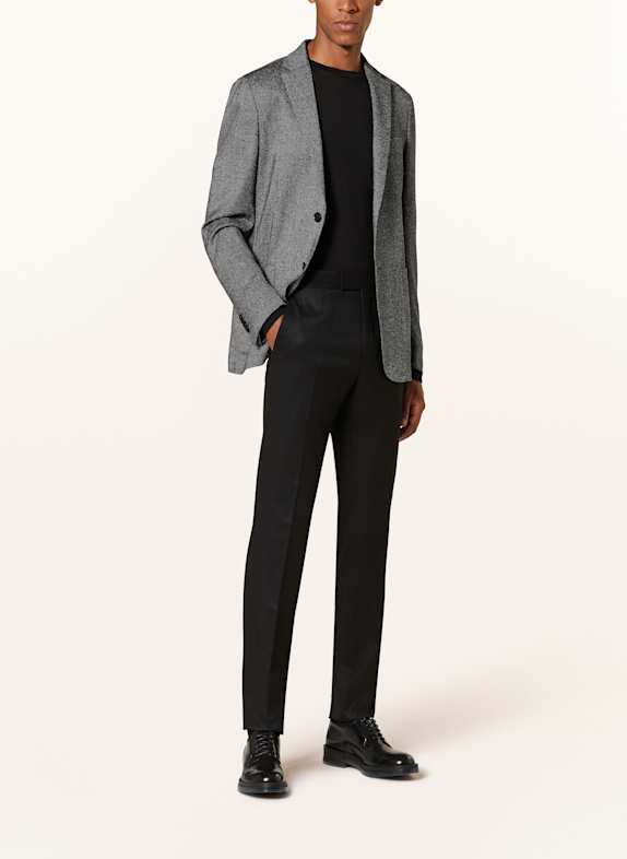 ZEGNA Flanellen broek met smalle pasvorm ZWART