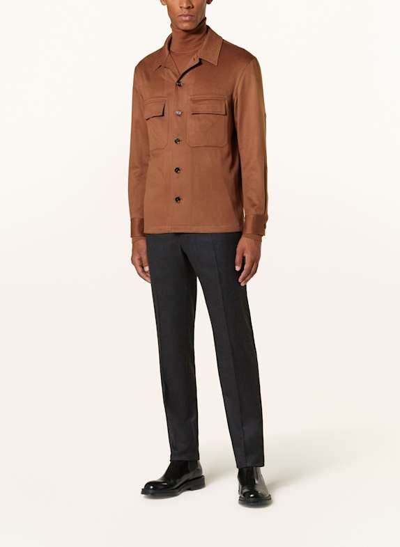 ZEGNA Kasjmier overjas ALBA MARRON FONCÉ