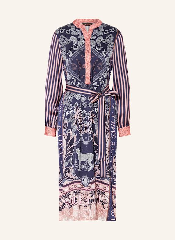 miss goodlife Satinkleid DUNKELBLAU/ ROSA/ HELLBLAU
