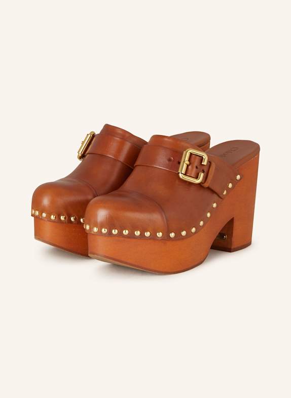 Chloé Clogs JEANNETTE 27T GINGER BROWN