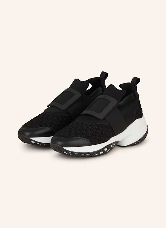 Roger Vivier Slip-on-Sneaker SCHWARZ/ WEISS
