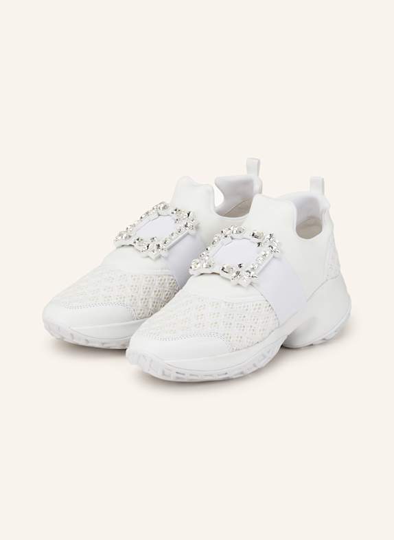 Roger Vivier Sneaker mit Schmucksteinen WEISS