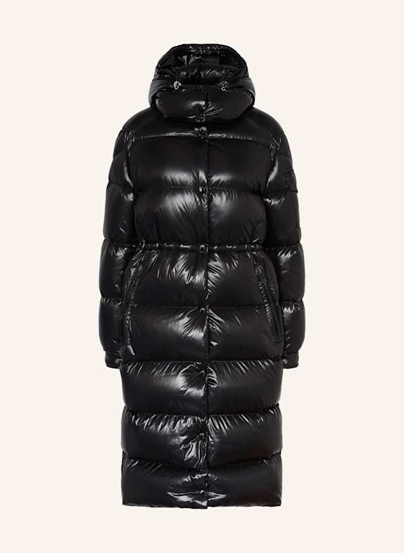 MONCLER Płaszcz puchowy CAVETTAZ z odpinanym kapturem CZARNY