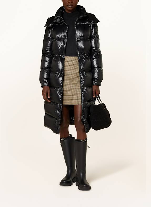 MONCLER Daunenmantel CAVETTAZ mit abnehmbarer Kapuze SCHWARZ