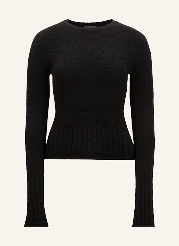 MONCLER Sweter z dodatkiem alpaki CZARNY