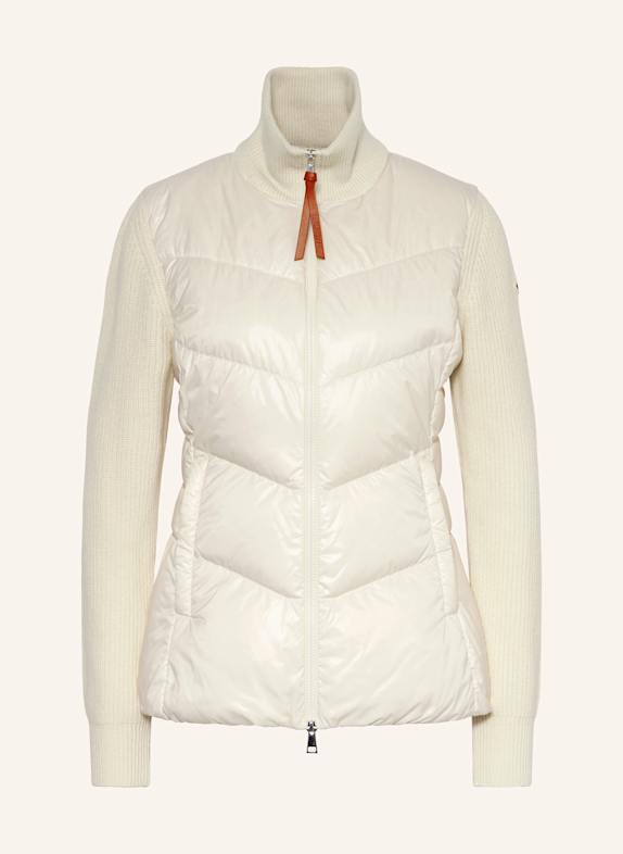 MONCLER Down jacket in mixed materials ECRU