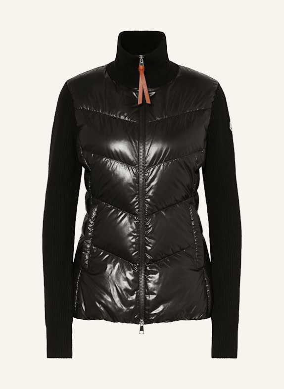 MONCLER Down jacket in mixed materials BLACK